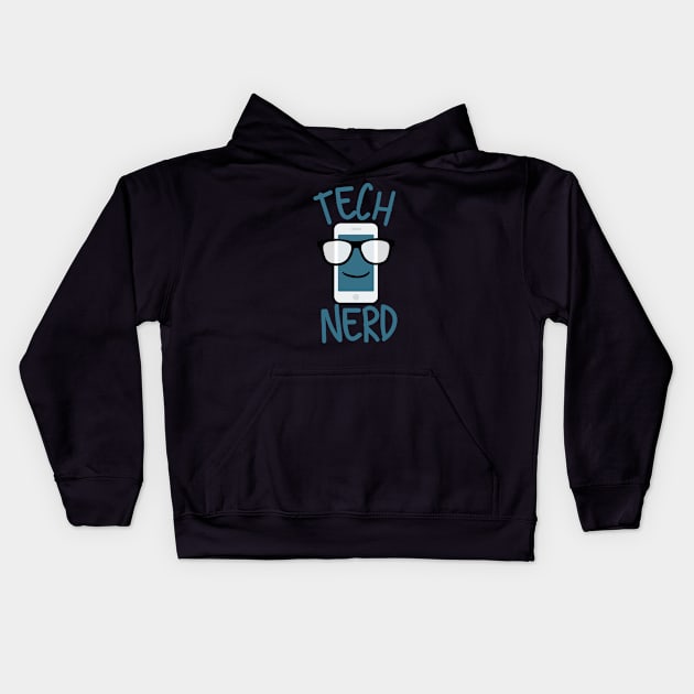 Tech Nerd Kids Hoodie by MessageOnApparel